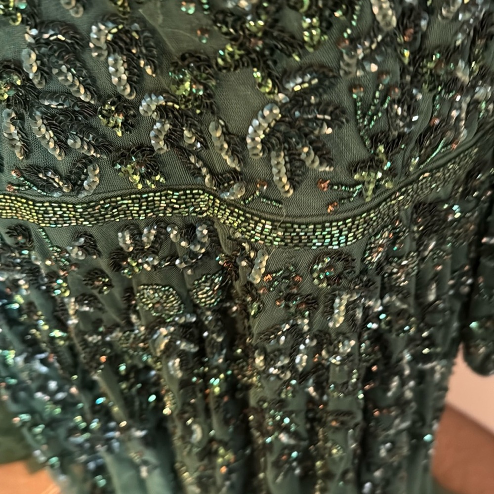 Mac Duggal Green Embellished Maxi Dress - Picture 5 of 16